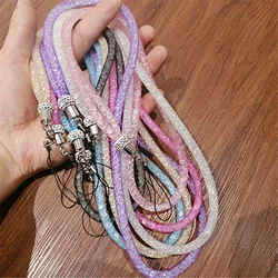 LaMaDiaa-Crystal Neck Necklace Strap, Lanyard, U Disk, ID, Work Card, Mobile Cell Phone Chain Straps, Keychain, Hang Rope