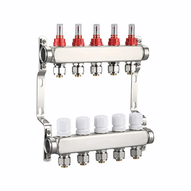 Inventory304 divisor de agua de acero inoxidable, divisor de agua para calefacción por suelo radiante, caudalímetro de un pulgada de gran flujo