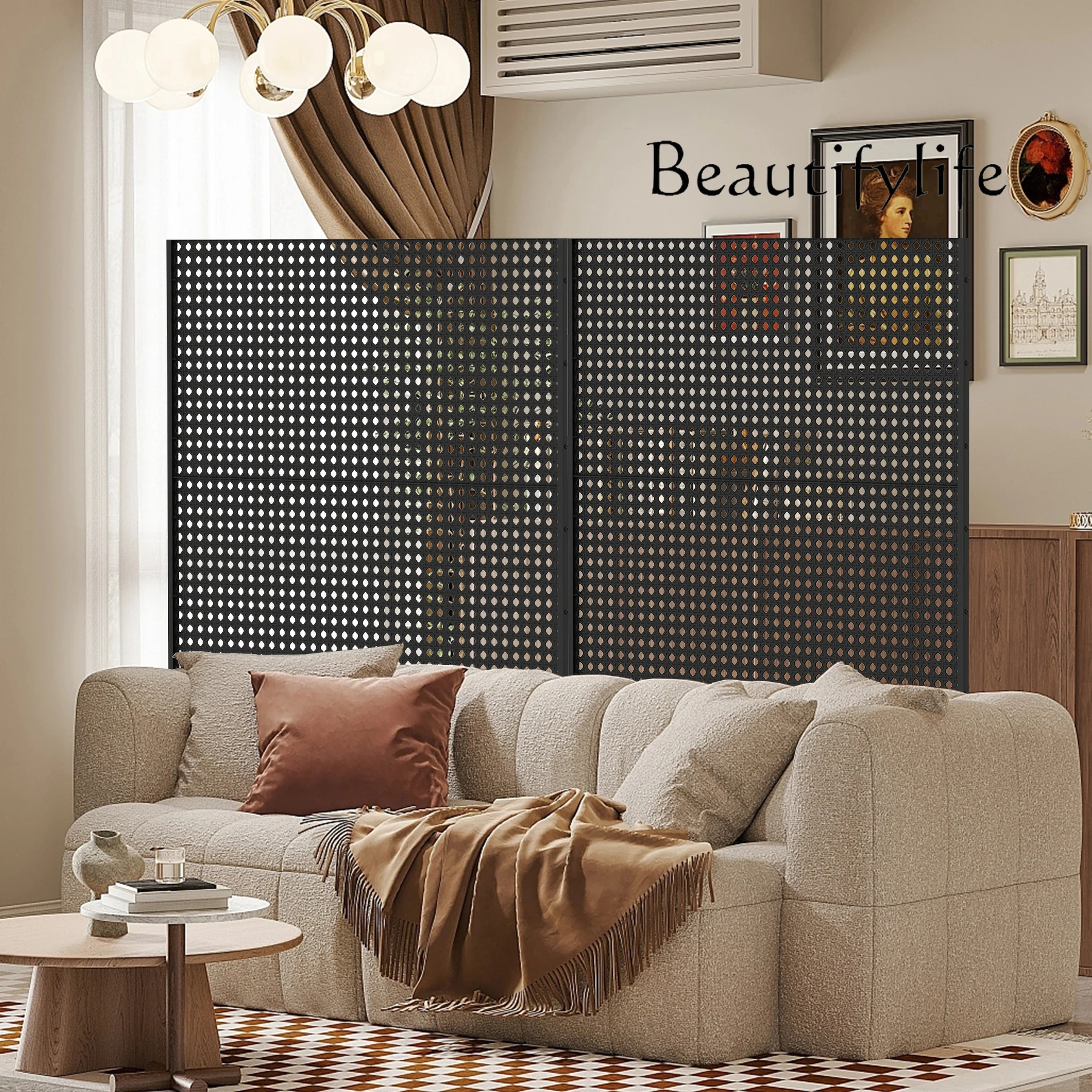

Indoor Outdoor Screen Decoration Privacy Removable Fence Plate Garden Courtyard Living Room Partition