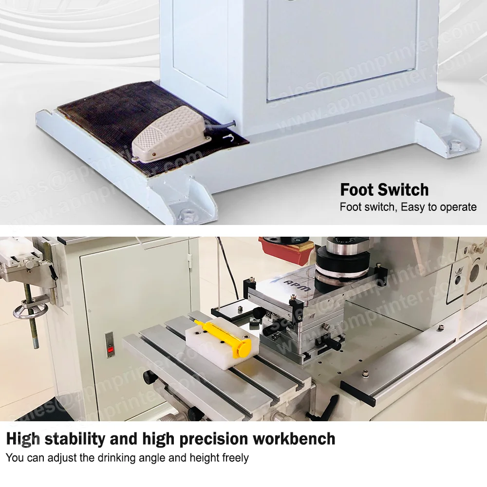 APM Semi Automatic Single Color Pad Printing Machine For Caps Bottle Cups Etc