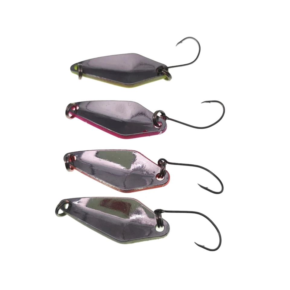 MUKUN 3.5g 5g Fishing Tackle Bait Fishing Metal Spoon Lure Bait For Trout Bass Spoons Small Hard Sequins Spinner Spoon