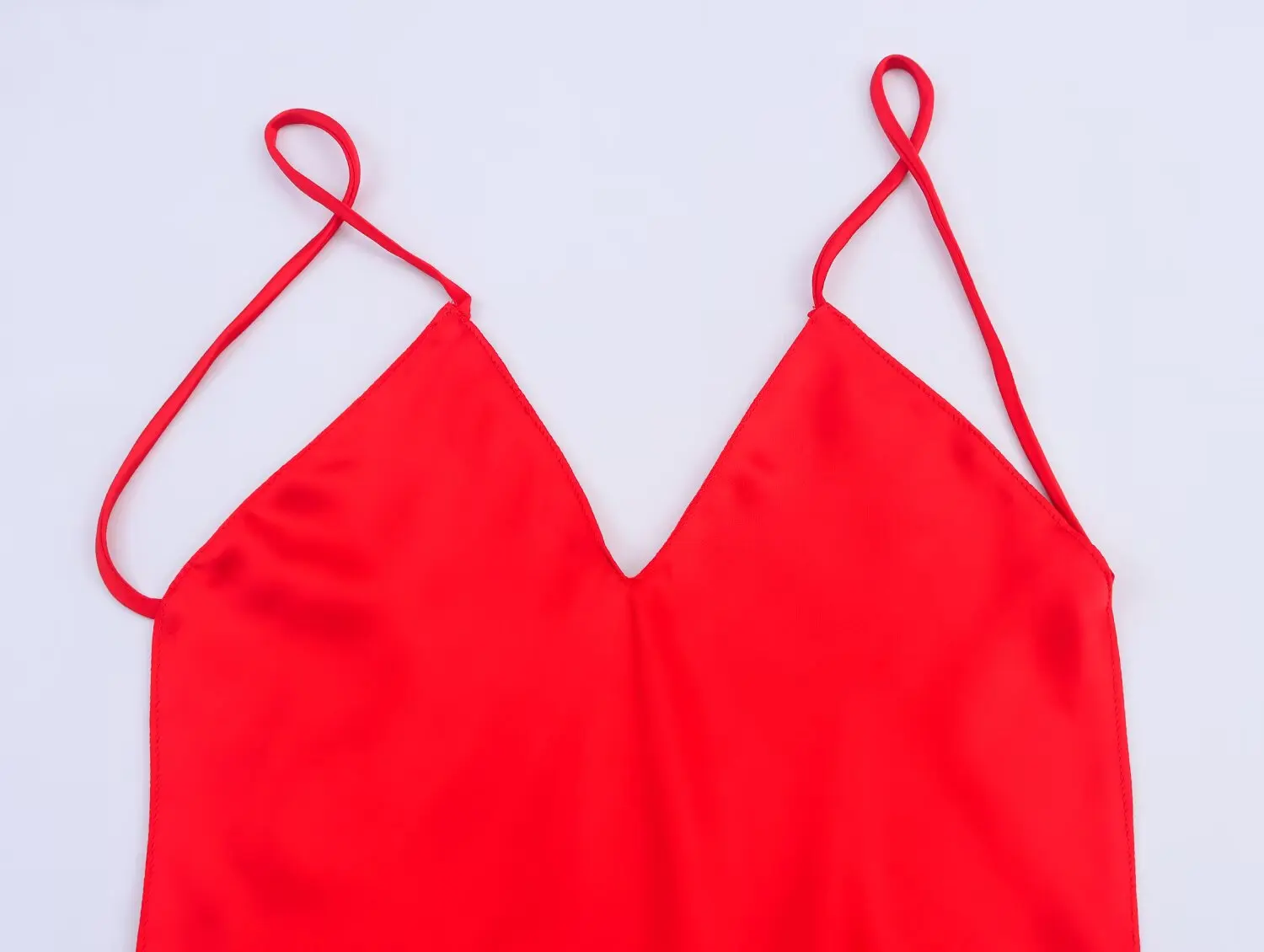 2025 New Women's Clothing European and American Style Fashionable Silk Satin Textured Lingerie-style Suspender Dress