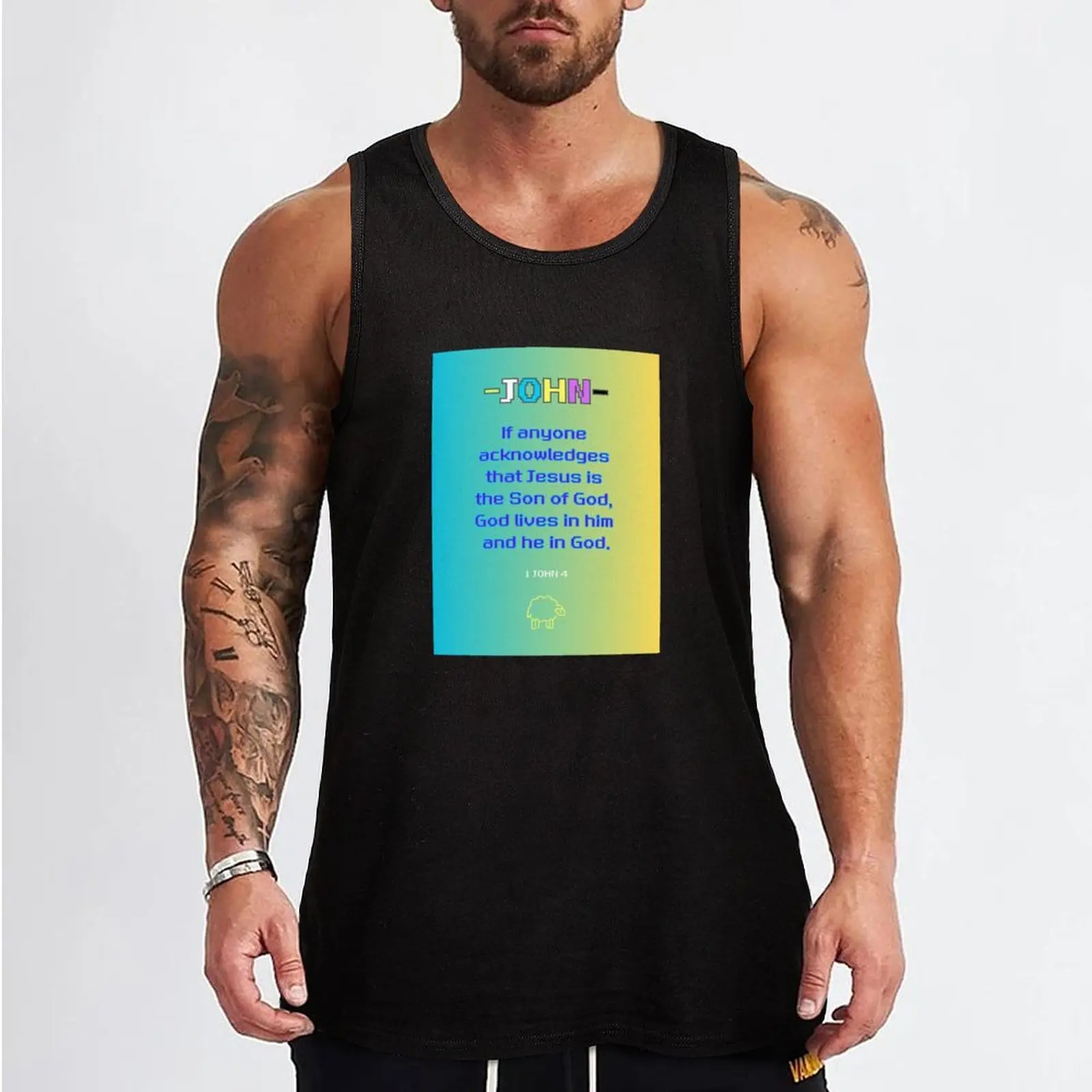 Confessions of John the Apostle Tank Top cute tops men gym clothing