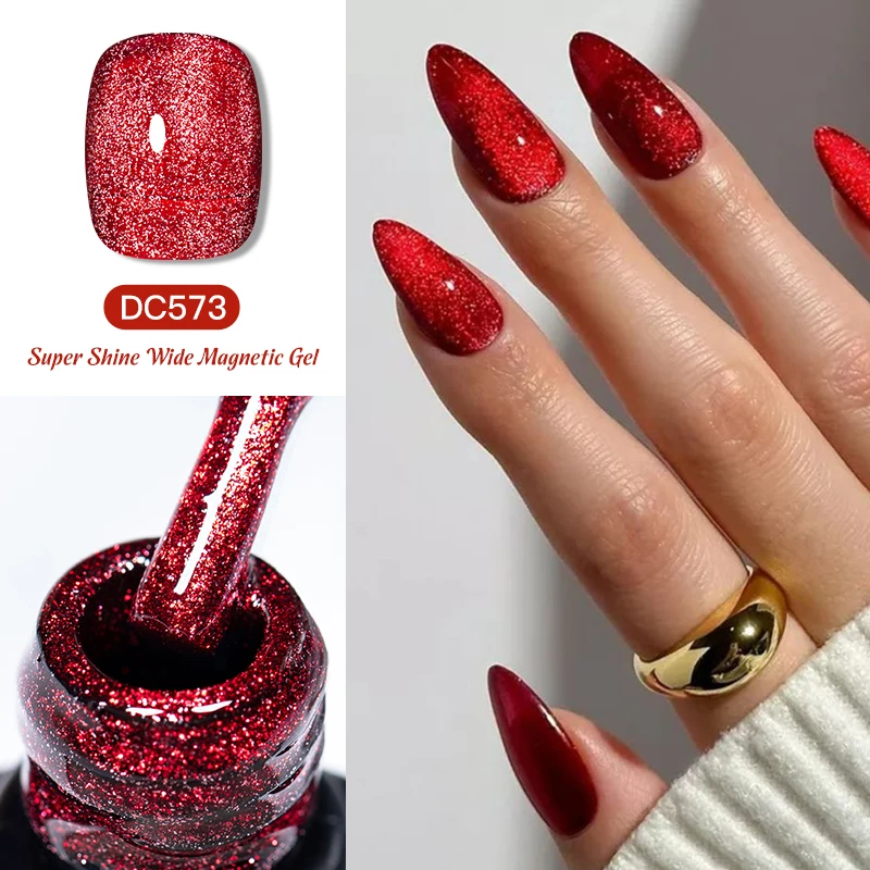 MTSSII 7ml  Super Shine Wide Cat Magnetic Gel Nail Polish Christmas Red Green Semi Permanent UV Gel Soak Off Nail Art Varnish