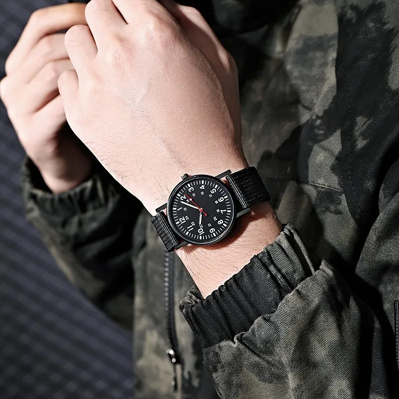 Luminous Nylon Band Military Watch Men Watches Quartz Men Sports Watches Automatic Date Speed Chronograph Clock Reloj Hombre