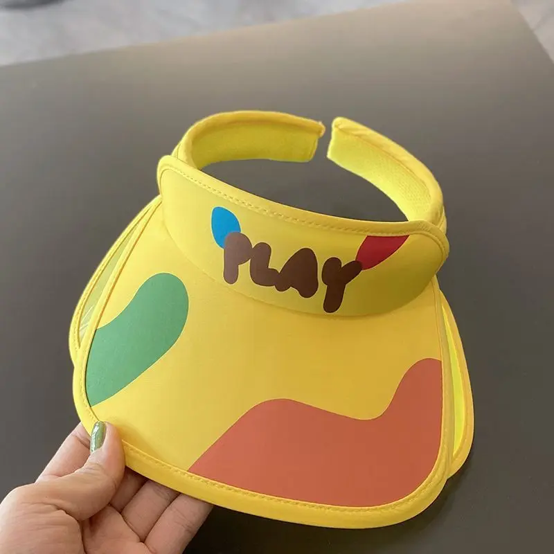 الفتيان والفتيات الشاطئ الأشعة فوق البنفسجية حماية الشمس قبعات علوية فارغة قبعة الأطفال الصيف كبيرة حافة الظل حماية الشمس قبعات عطلة الاطفال