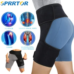 Hip Brace,Sciatica Pain Relief Brace,Thigh/Hamstring Compression Support,Lower Back Support Brace,Unisex Hip Compression Wrap