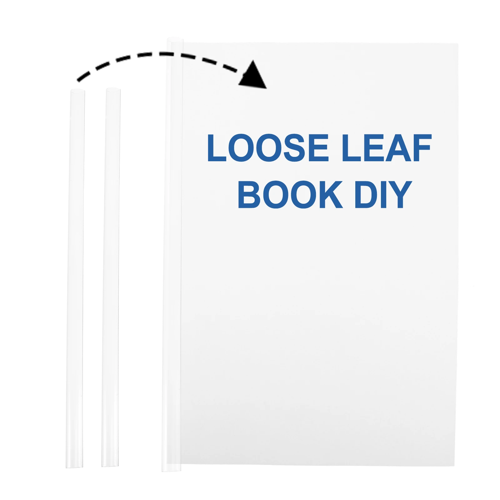 

10pcs Transparent Folders Loose Leaf Binder Binding Bars Sturdy Plastic For School Office Home Use Book Slide Binders Report