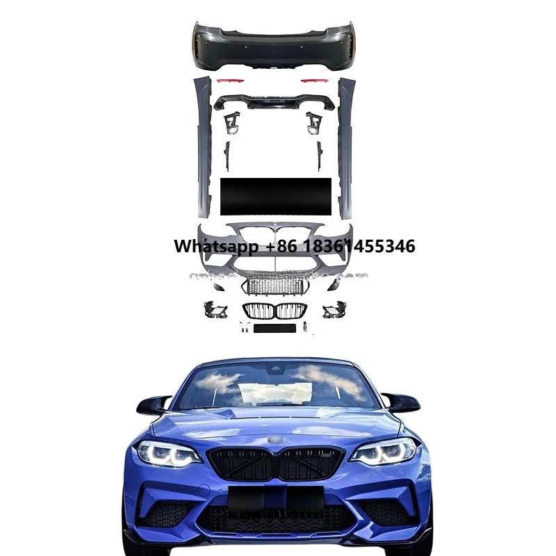 

For s 2 Series F22 F23 Upgr to M2 CS Car Bumper Side Skirts Car Grill Front Bumper Genuine Body Kit