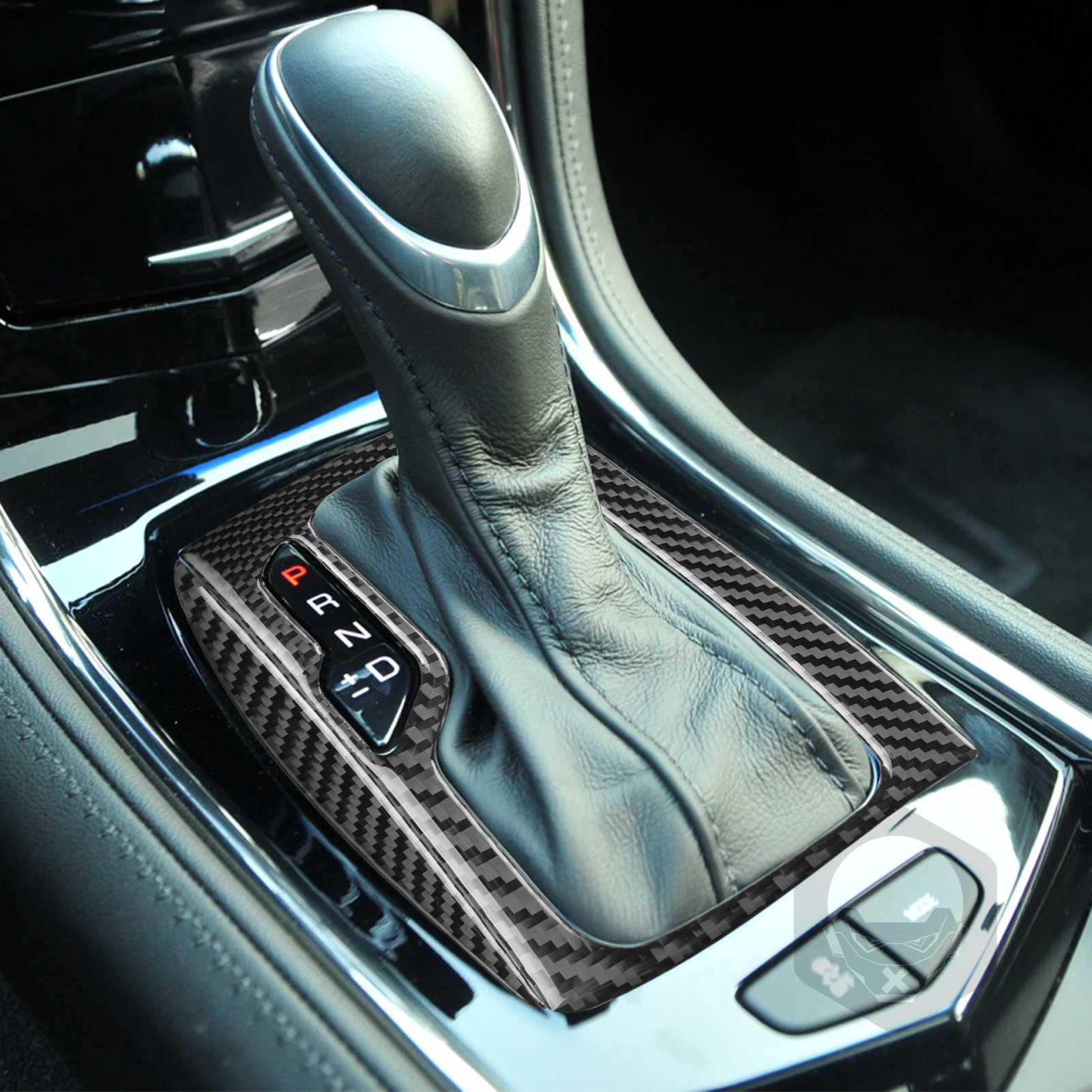 For Cadillac ATS 2013-2019 Carbon Fiber Automatic Gear Shift Panel Decorative Cover Car Interior Decoration Accessories Sticker view 3