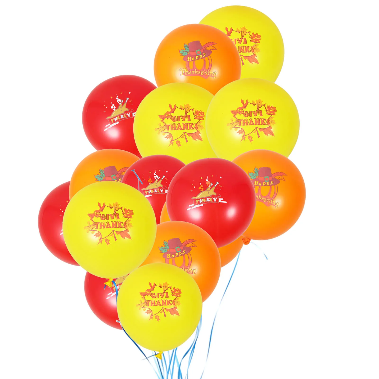 

30pcs Latex Thanksgiving Thanksgiving Balloon Decor Red Yellow Turkey Pumpkin Maple Leaf Party Supplies Fall Balloon