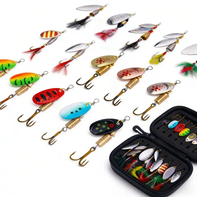 

Набор из 16 приманок с спиннербейтами, универсальные приманки для пресной и соленой воды, бионические имитации для ловли баса и красного морского окуня, комплект рыболовных приманок