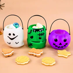 1-6Pcs Halloween Party Candy Bucket Pumpkin Gift Box Container Trick or Treat Cookie Snack Holder Decoration Props Kids Favors