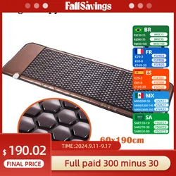 Far Infrared Heating Pads Natural Tourmaline Mattress Germanium Stone Heating Mat for Back Pain Relief with Controller Show Temp