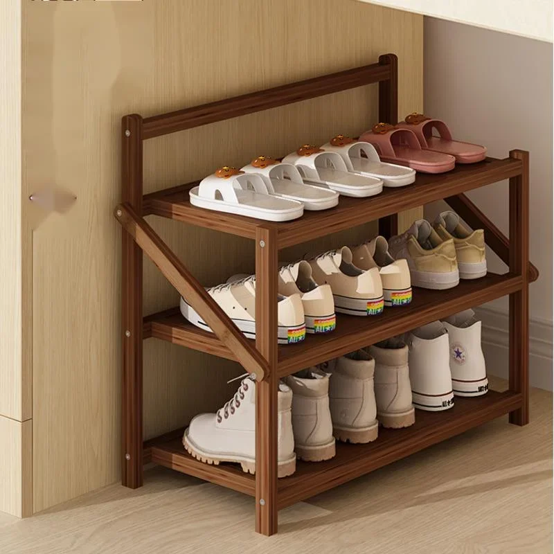 

Chinese Retro Simple Shoe Cabinet Folding Free Installation Storage Rack Household Door Dormitory Multi Storey Organizer