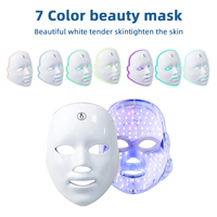 7 Colors LED Facial Mask Photon Therapy Face Skin Care Mask Anti Acne Therapy Skin Rejuvenation Wrinkle Removal Face Beauty Mask