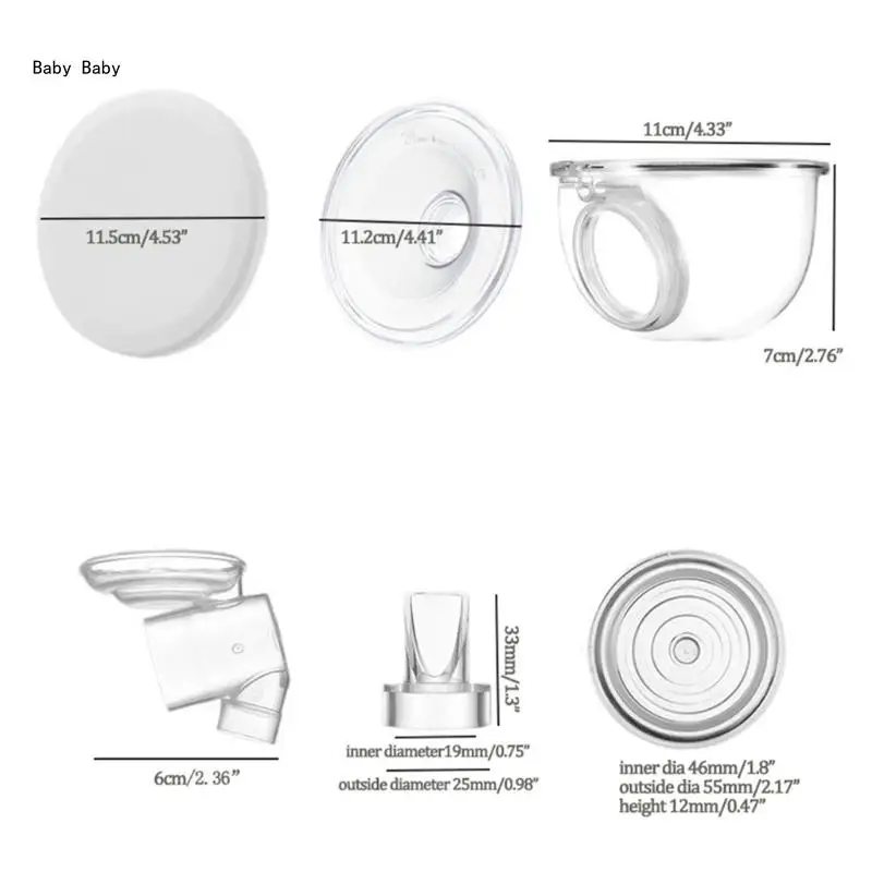 مجموعة ملحقات مضخة الثدي المرفقة الفعالة غطاء غبار لمضخة الثدي الكهربائية S12 تحسين تجربة الضخ Q81A