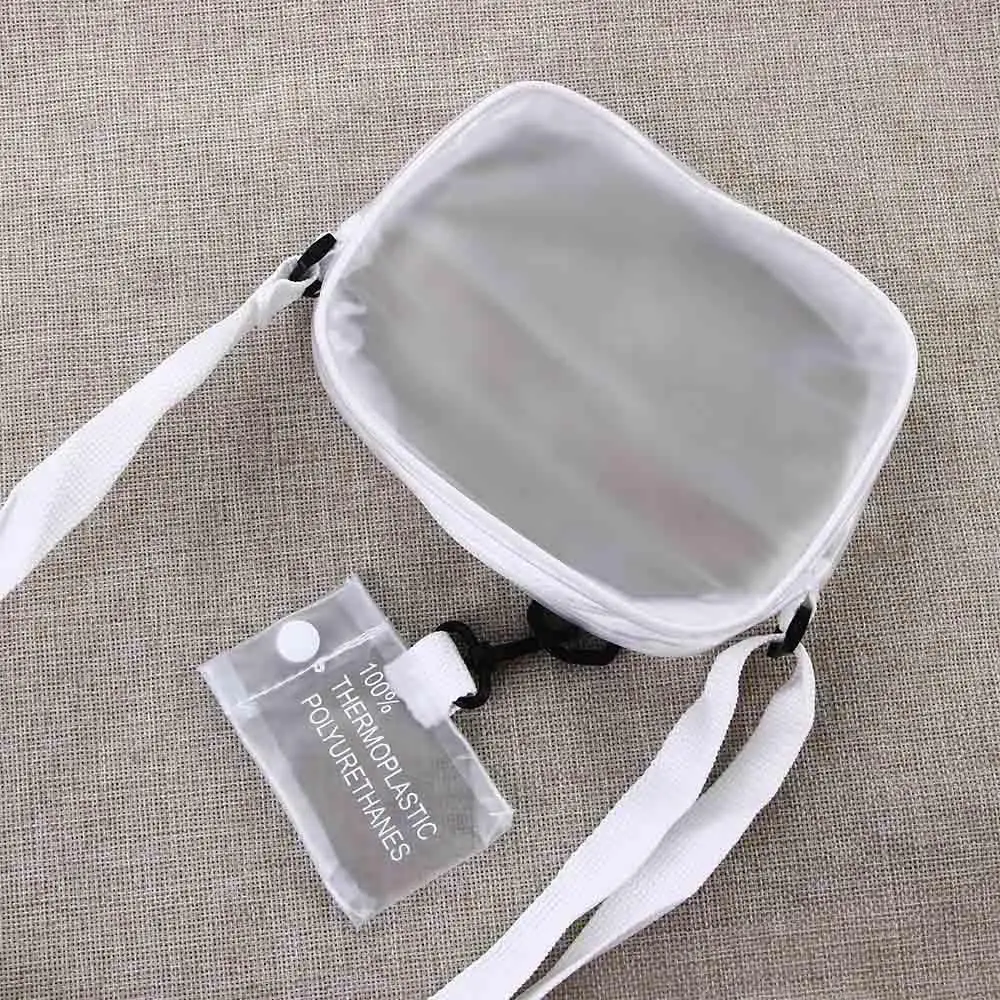 Bolsa de geléia de PVC para mulheres, sacos pequenos com suporte de cartão, mochila de ombro transparente estilo coreano