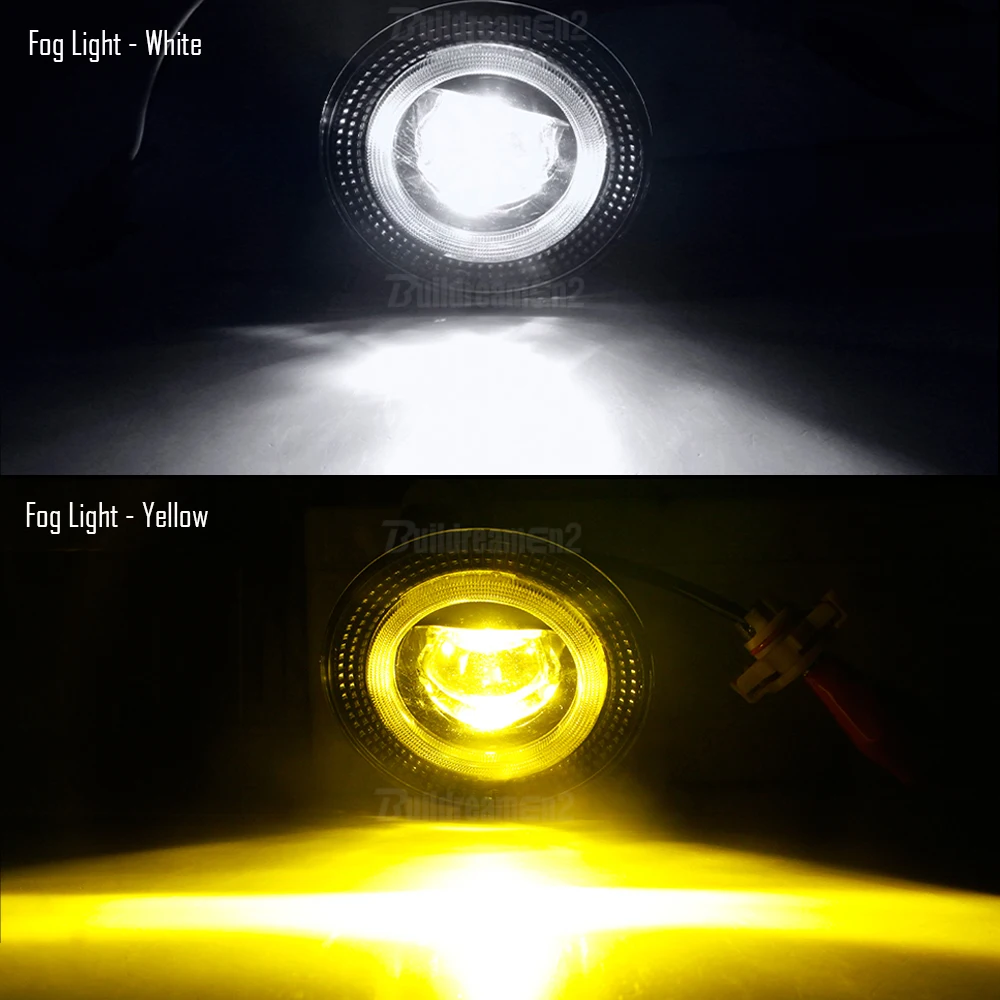 2IN1 Function Car LED Fog Light + Angel Eye Daytime Running Lamp 30W 8000LM For Ford Escape Hybrid 2007 2008 2009 2010 view 2