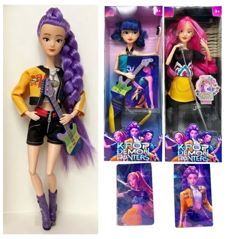 2025 NEW Anime KPop Demon Hunters Doll Vinyl Toy Rumi Mira Zoey Character Vinyl Mask Figurine Birthday Gift Fan Club Gifts