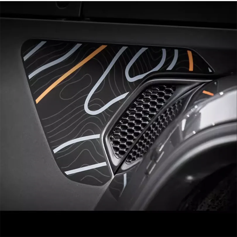 

Пользовательские наклейки с графикой Earth Storm Topo, топографическая наклейка на боковое крыло, вентиляционное отверстие, наклейка на капот, обертка для Jeep Wrangler JL Gladiator