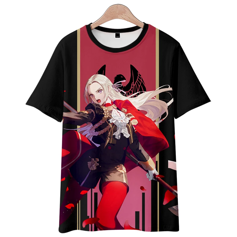 Fire Emblem ThreeHouses Anime Short Sleeve T-Shirt Casual Sweatshirt Adult COS Full Color Plus Size Fashion Clothes