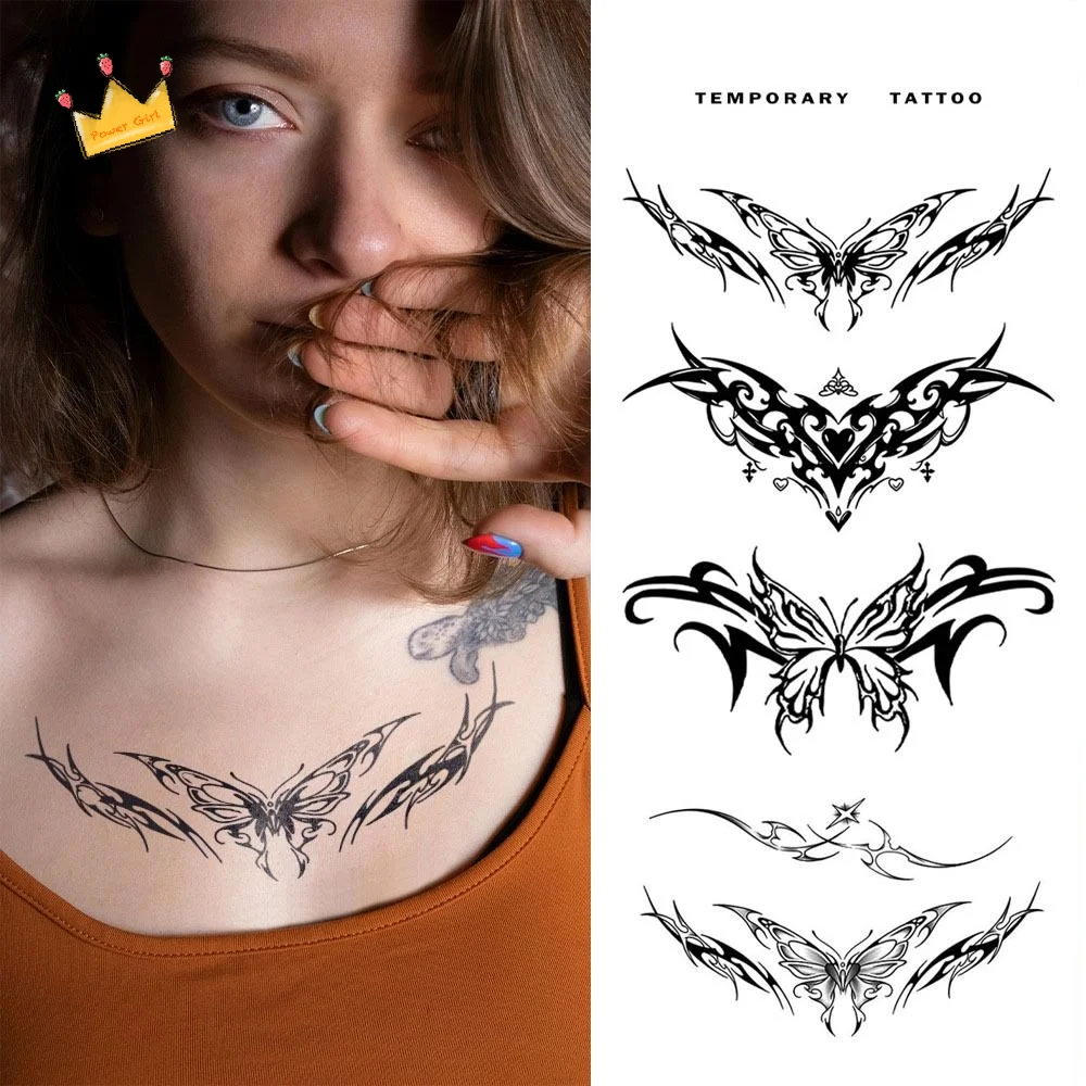 

Waterproof Temporary Tattoo Stickers Heart Pattern Long-lasting Punk Tattoo Stickers Personalized Sweat-proof
