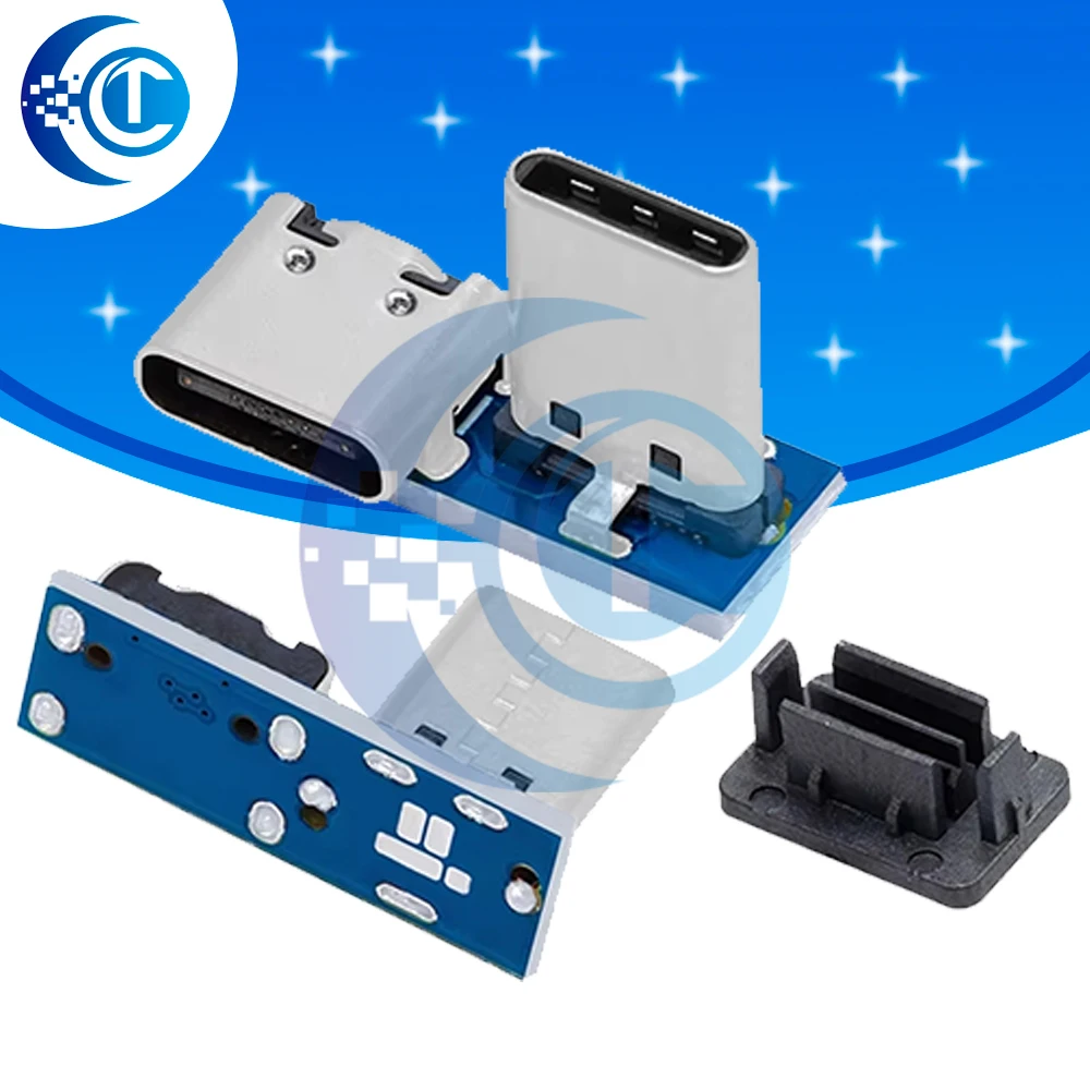 1 قطعة محول اختبار ذكر/أنثى من النوع C: 24P إلى 16P لوحة تحويل USB صغيرة 3.1