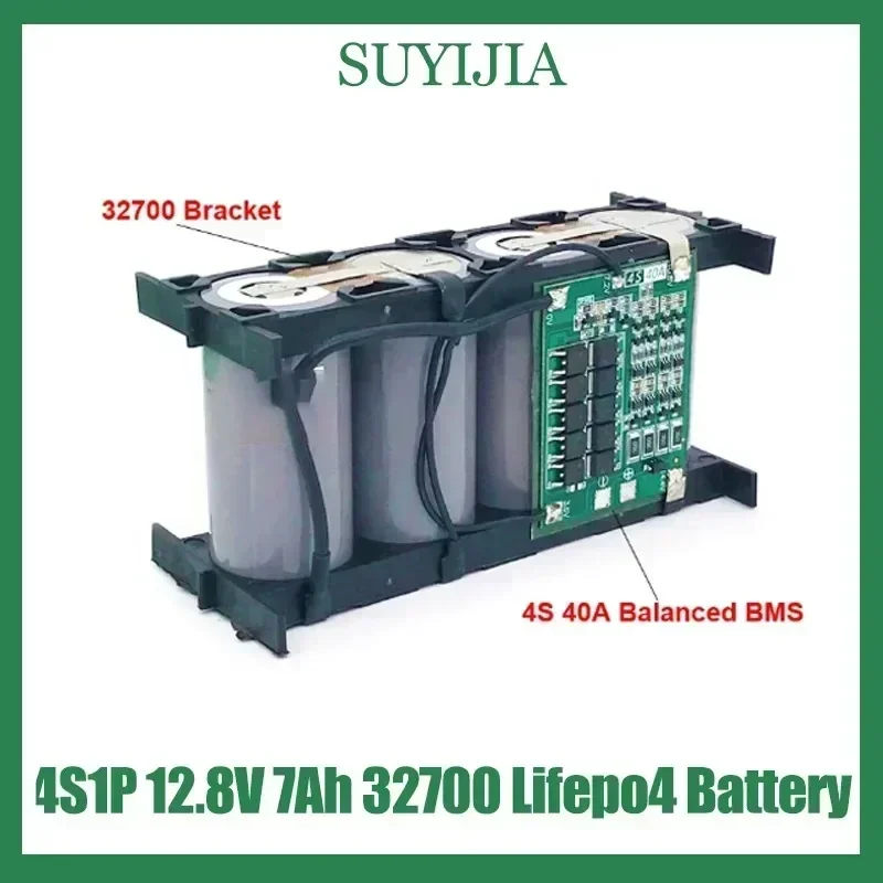 32700 4S1P batterypack 12.8V 7000mAh large capacity Lifepo4 rechargeable battery with 4S 7A balanced BMS for electric model cars