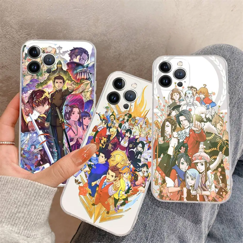 Gyakuten Saiban a-ace a-admission coque de téléphone pour IPhone 16 15 14 11 12 13 Mini Pro XS Max couverture 6 7 8 Plus X coque Funda