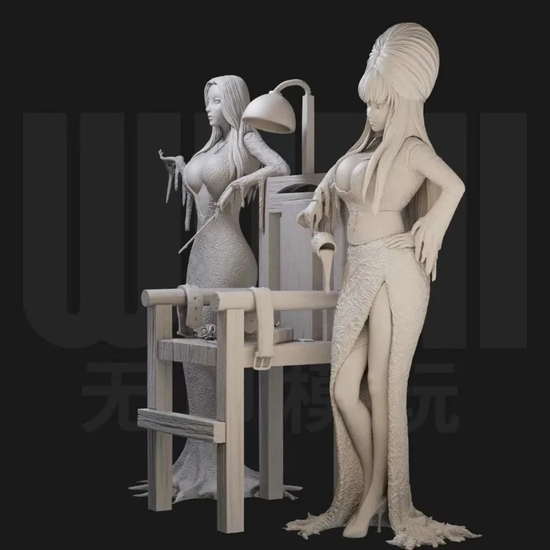 1/24 Scale Resin Figure Assembled Model Kit Fantasy Hobby Miniature Witch Diorama Statue Unassembled and Unpainted Free Shipping