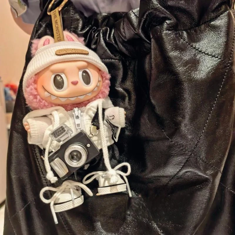 

For labubu 3.0 V2 V1 Doll Baby clothes fashion cool cloth outfits Bear sweater hat set doll sunglasses Labubu Outfit Accessories