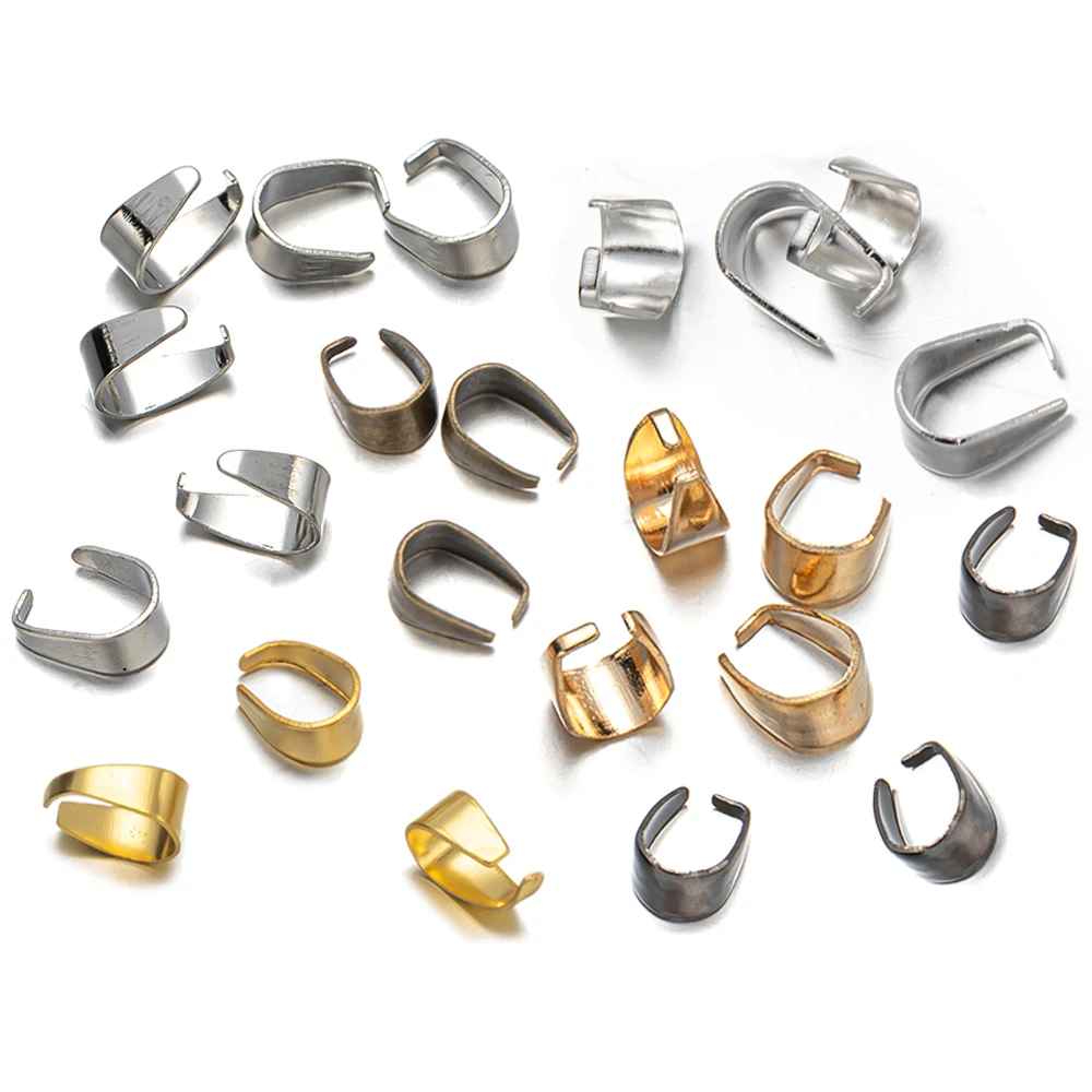 

100pcs/Lot Melon Seeds Buckle Pendants Pinch Bail Clasps For DIY Bracelets Necklace Earings Jewelry Making Supplies Accessories