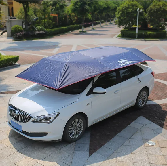 Car Umbrella Semi Automatic Folded Portable All Weather Protection Car Portable Umbrella