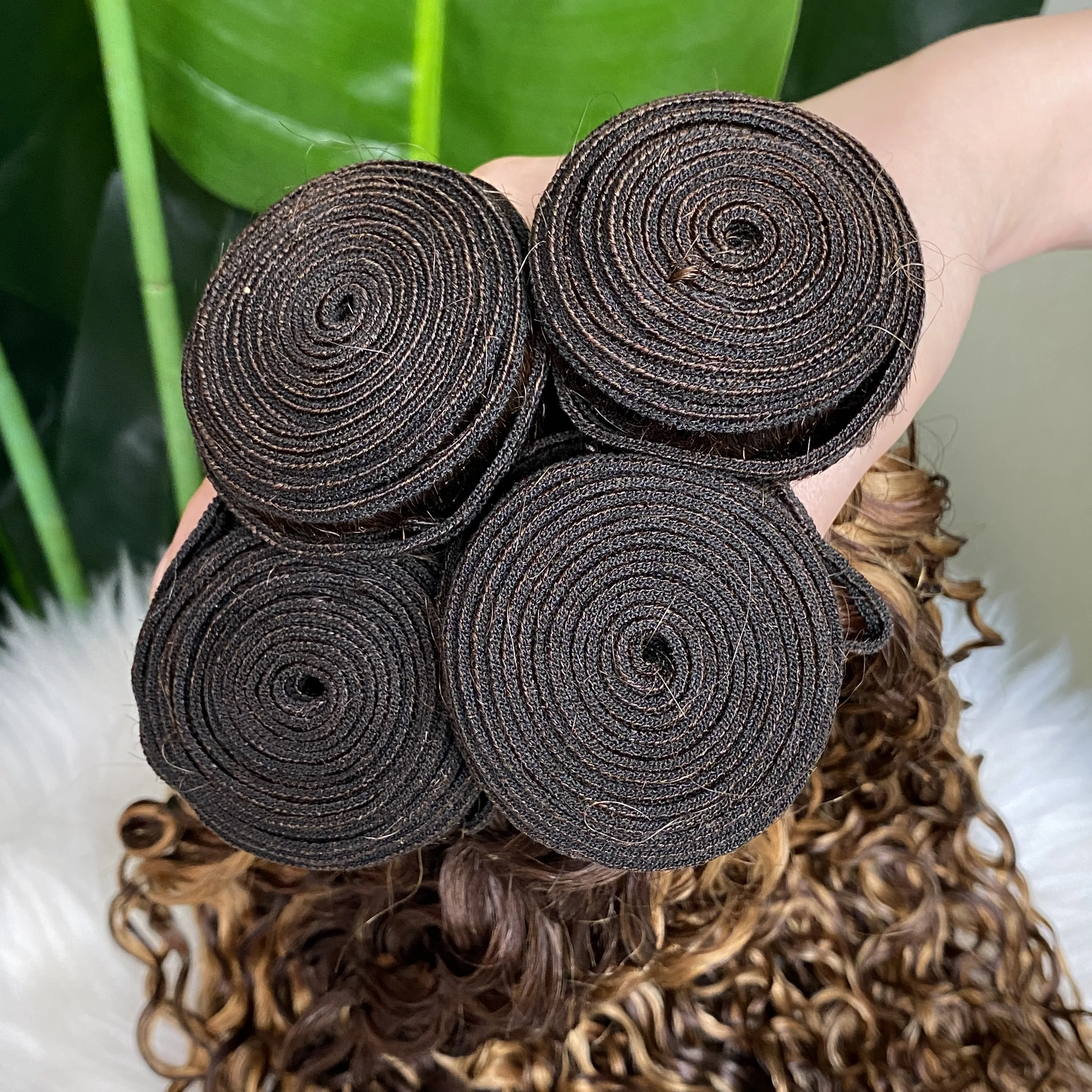 P4/27 Wasserwellen-Haarverlängerung, 100 % Remy-Echthaar