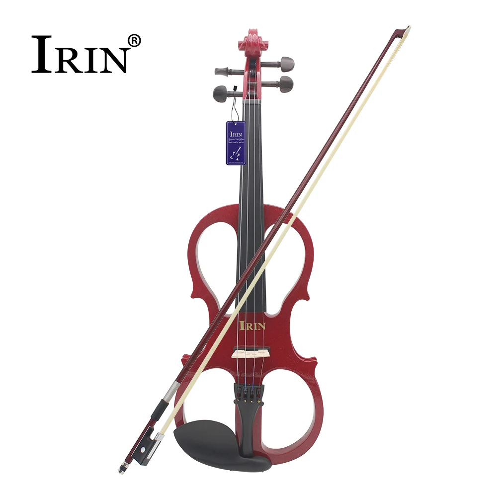 IRIN 4/4 Electric Violin Maple Body Silent Electric Violin With Bow Case Headphone Connection Cable Fiddle Parts & Accessories