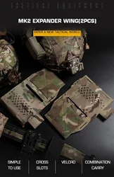 MK2 Tactical Expander Wing Pouch Military Radio Holder Wingman Pouch Magazine Storage Bungee Cord Micro Fight Chassis Chest Rig