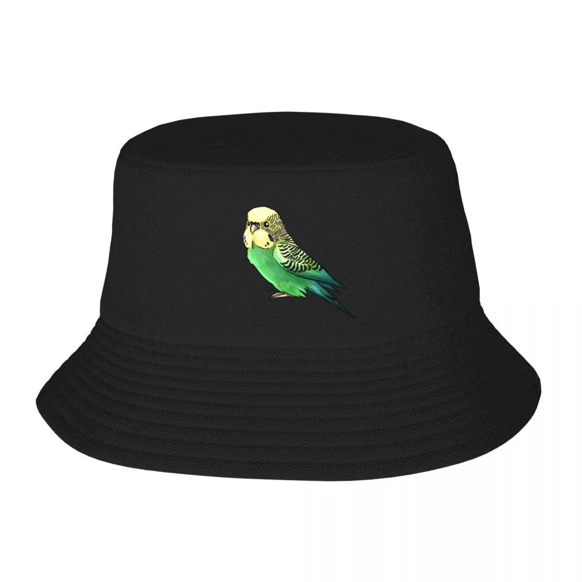 Green and Yellow Budgie Parakeet Bucket Hat Vintage Golf Cap Snapback Cap Caps Male Women's