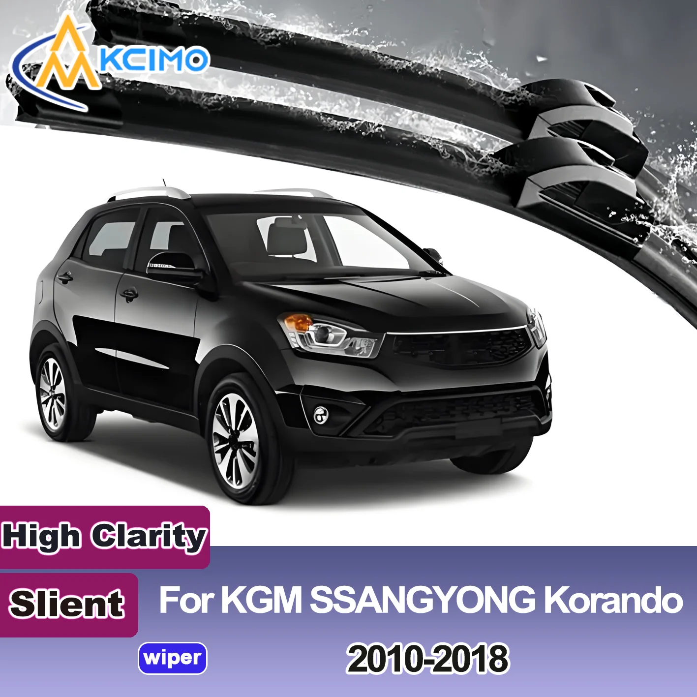 

2PCS New Front Windshield Wiper Blade for KGM SSANGYONG Korando 2010-2018 Front Windshield Auto Wipers Blade Accessories 2018