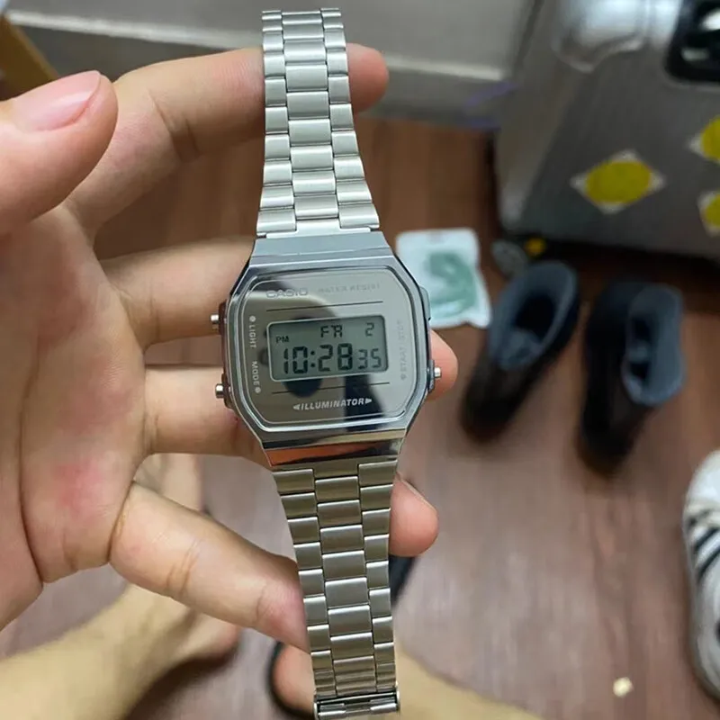 ساعة كاسيو أصلية للرجال، ساعة رقمية رياضية للطلاب، كلاسيكية مقاومة للماء، كوارتز للرجال، ساعات من الفولاذ المقاوم للصدأ