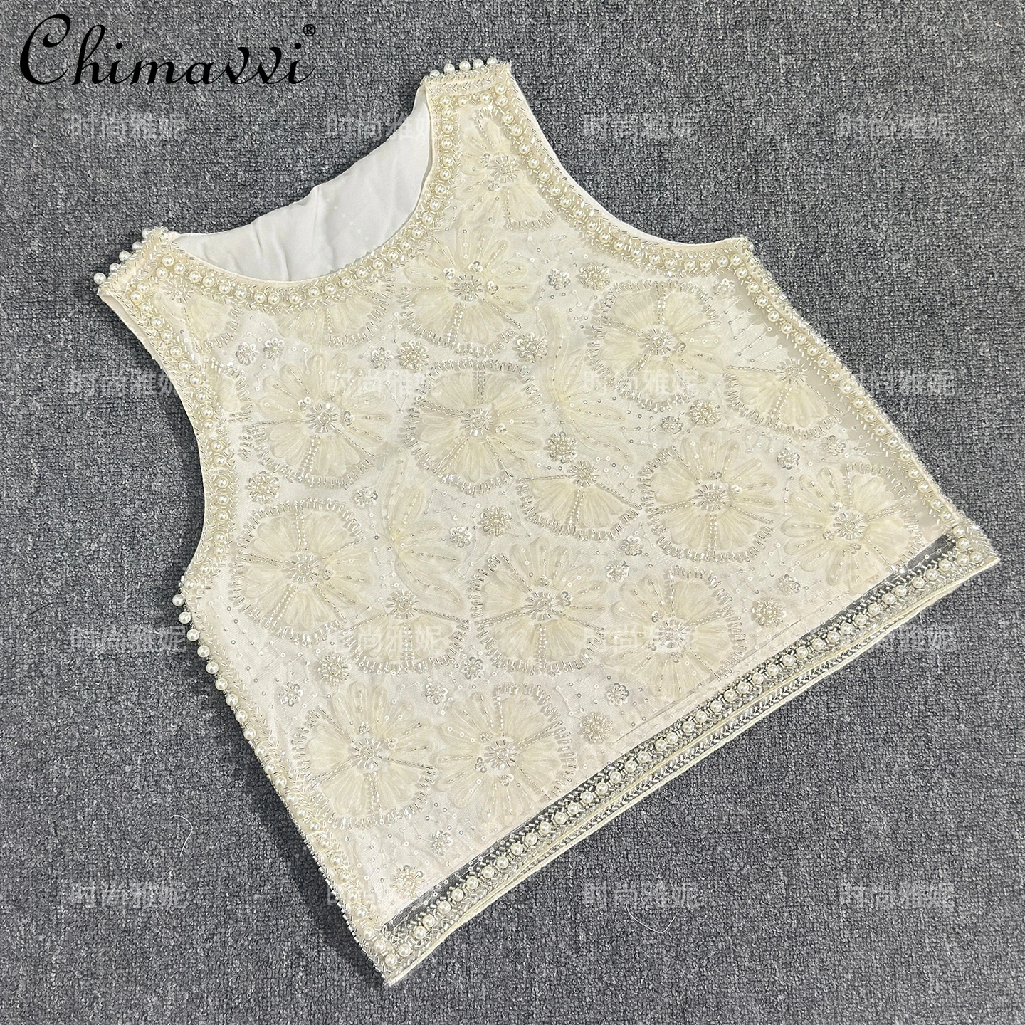 Heavy Sequin Pearl Loose Vest Top High Waist Skirt + Long Sleeve Cardigan Jacket 2025 Autumn New Women's Clothes Fashion