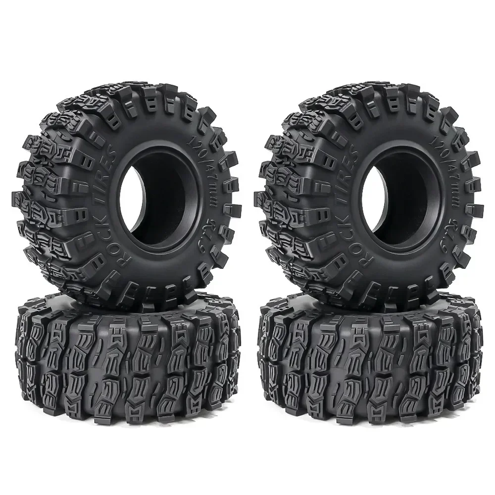 

Ajrc 1.9 Inch 120mm Rubber Tires For 1/10 Rc Crawler Car Trx4 Scx10 90046 D90 Rgt Rc Car
