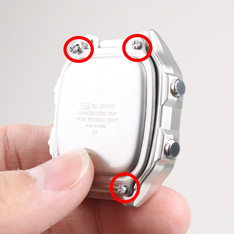 4 шт. AE-1200 винты нижней крышки корпуса часов для Casio маленький квадрат AE1200 AE1300 мужские крестообразные винты задней крышки из нержавеющей стали
