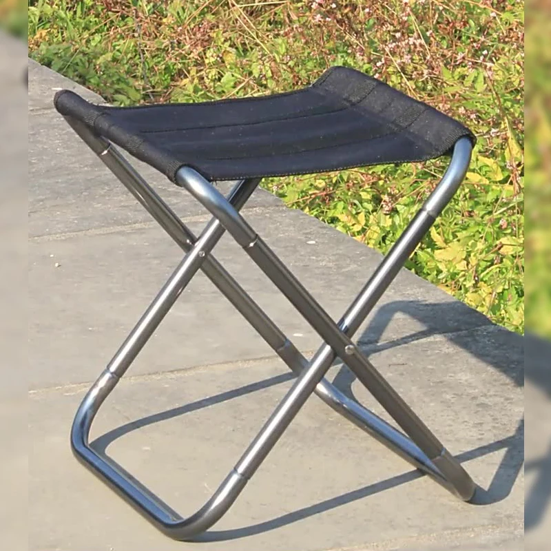 MUMUCC Heavy-Duty Iron Folding Stool Portable Camping Chair for Outdoor Fishing Emergency Stool Balcony Metal Stool Wholesal