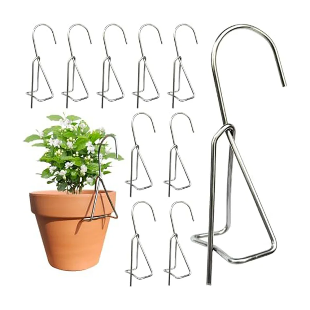 Garden Decoration Plant Hanger Hooks Compatible Flower Pot Hangers Rust Resistant Hooks Multipurpose Plant Display
