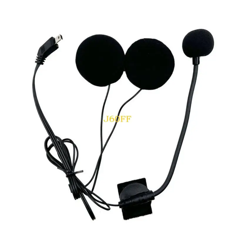 

J60F Half-Face Helmets Earphones Speaker Windproof Noise-Canceling Mouthpiece Mic