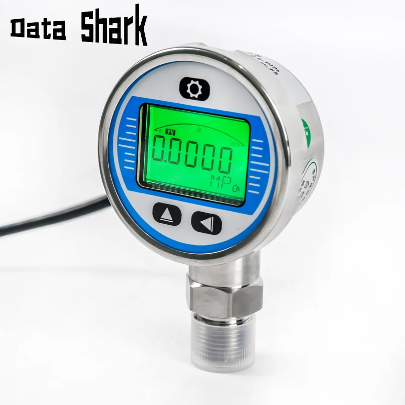 Digital pressure transmitter with large LCD display pressure gauge 4-20mA 24VDC pressure sensor all stainless steel