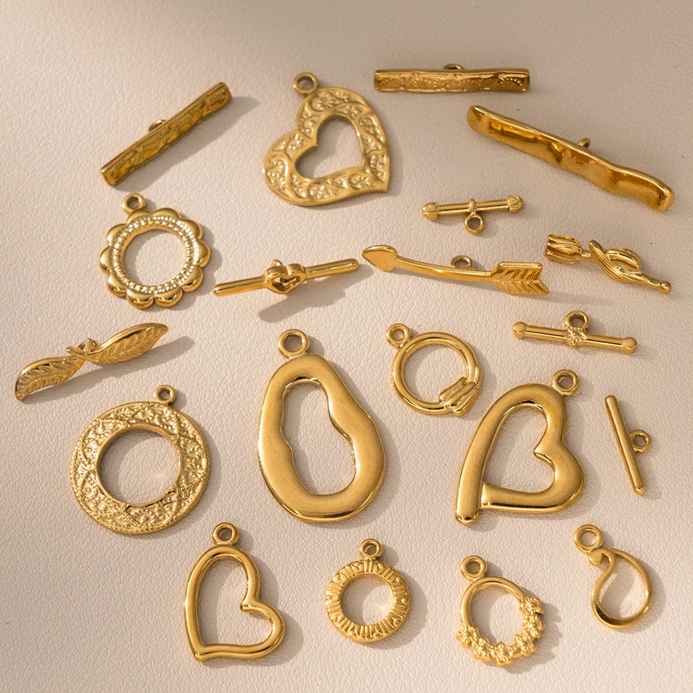 5Set/Lot Stainless Steel Gold - Toggle Clasp Gold recension och pris