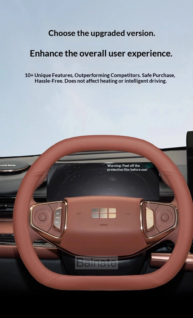 Leder-Lenkradbezug, für Geely Galaxy L7 EX5 E8 Starship 7 Starray 2026, atmungsaktives, rutschfestes Innenzubehör. – Detail 1