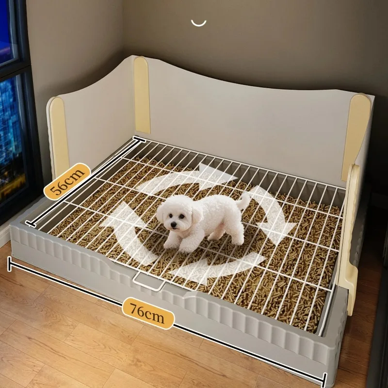 

Очень большой поднос для собак для щенков и взрослых собак — герметичный туалет для домашних животных с приподнятым краем, моющийся внутренний держатель для мочи